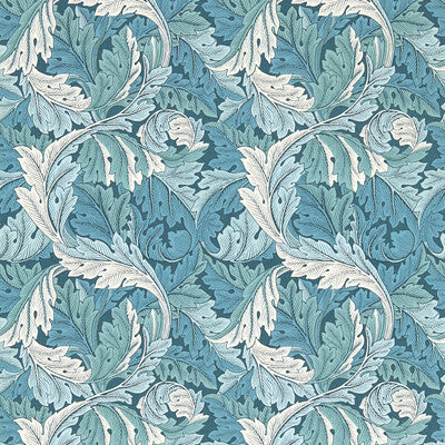 CLARKE AND CLARKE W0175/04.CAC.0 ACANTHUS TEAL WP Wallpaper - Eade's Wallpaper