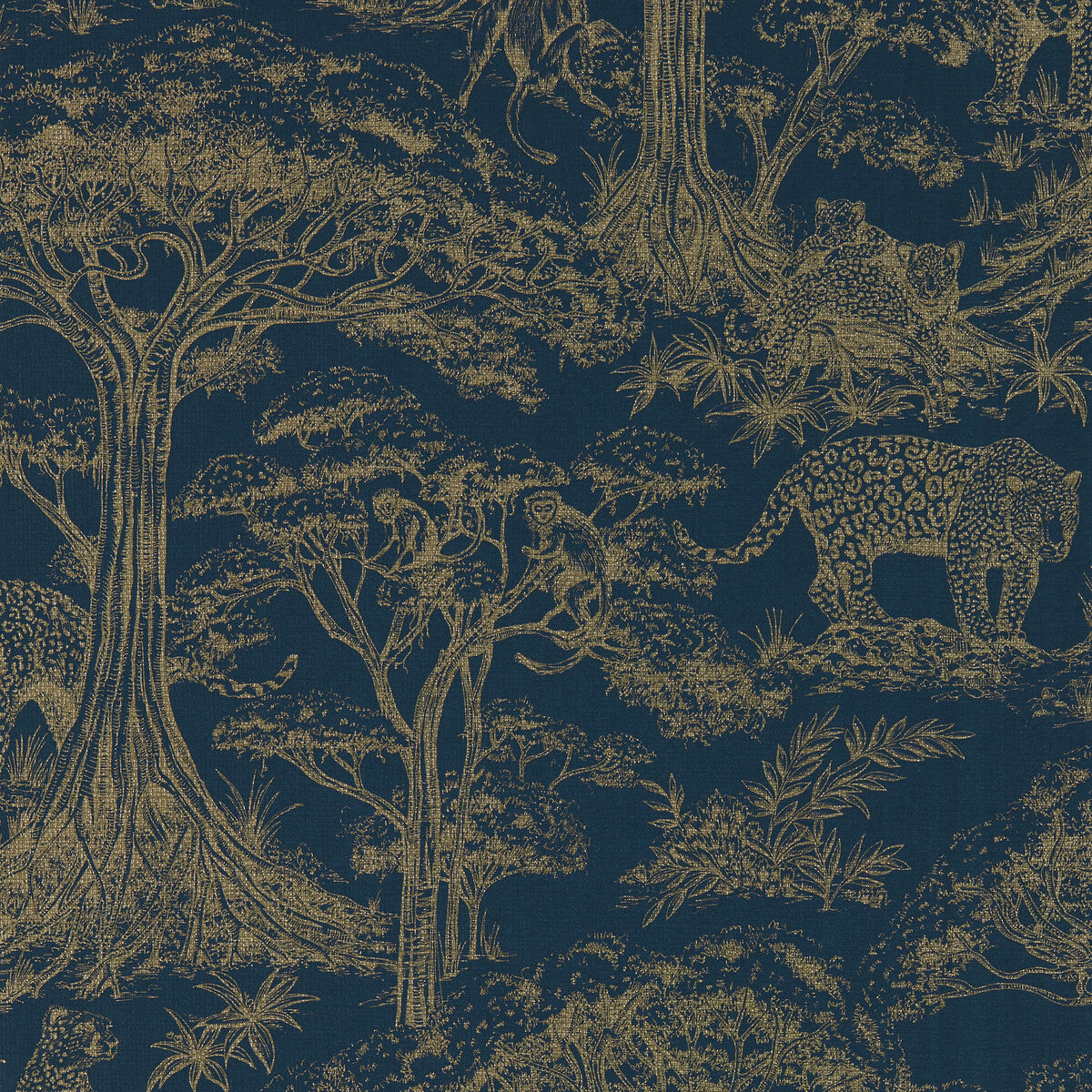 CLARKE AND CLARKE W0185/02.CAC.0 KISUMU MIDNIGHT/LUXE WP Wallpaper - Eade's Wallpaper