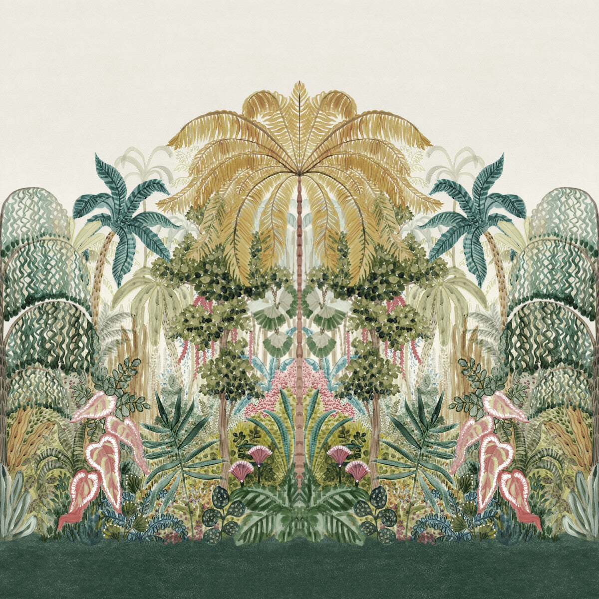 CLARKE AND CLARKE W0187/01.CAC.0 MOMBASA TROPICAL BANNER WP Wallpaper - Eade's Wallpaper