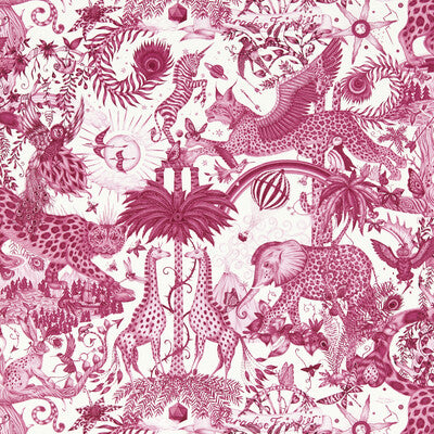 CLARKE AND CLARKE W0216/01.CAC.0 PARADISE LOST BERRY WP Fabric - MYTHICA WALLCOVERING EMMA J SHIPLEY FOR C&C