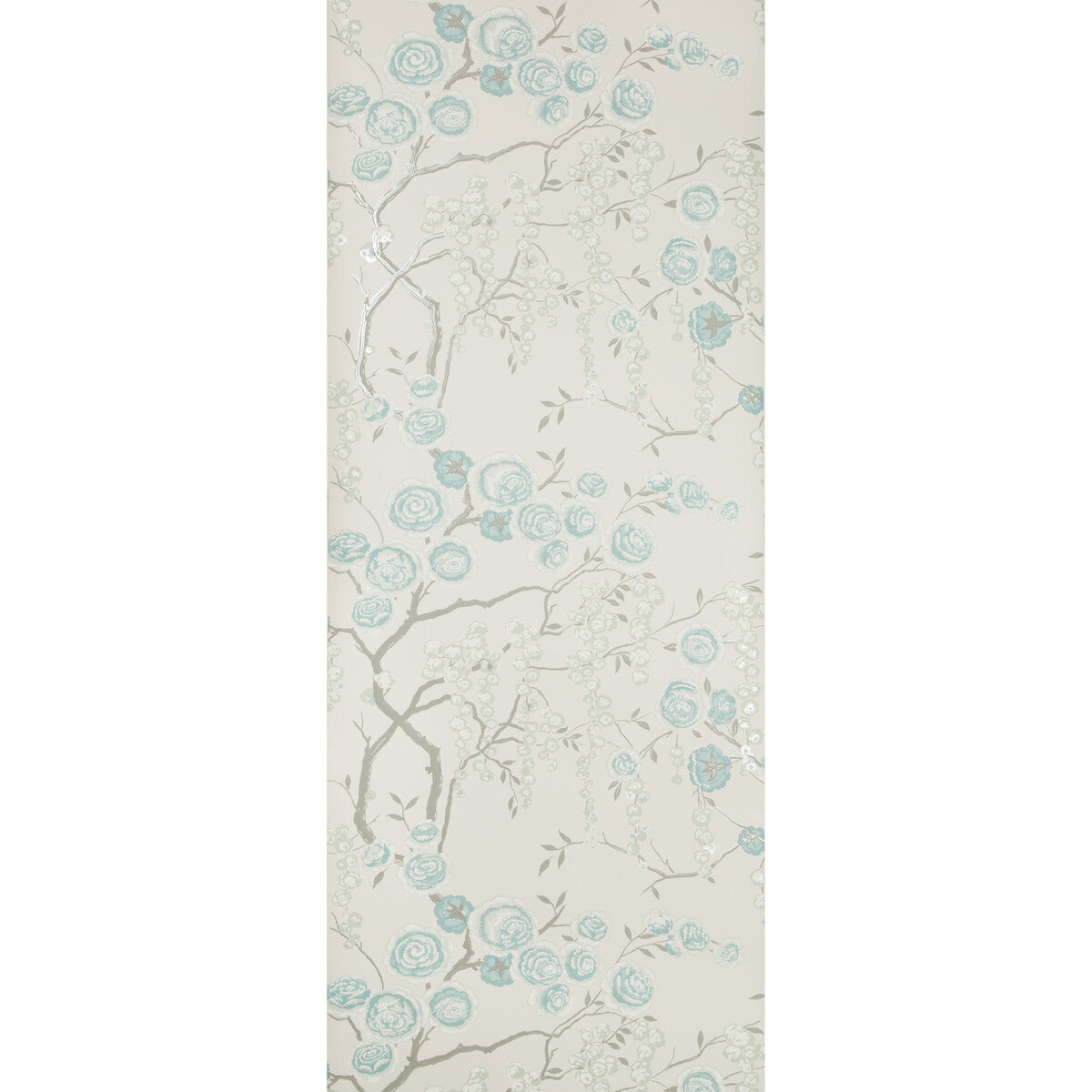 KRAVET DESIGN W3507.315.0 PEONY TREE AQUA Wallpaper - Eade's Wallpaper