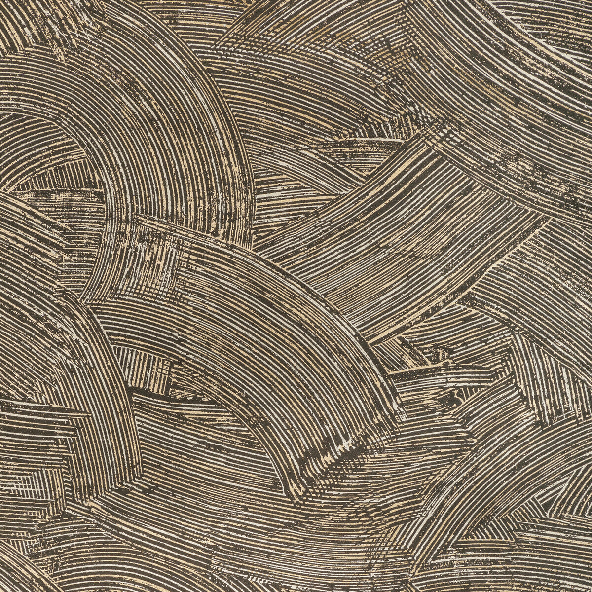 KRAVET COUTURE W3831.8.0 MODERN SWIRL WP NOIR Wallpaper - Eade's Wallpaper