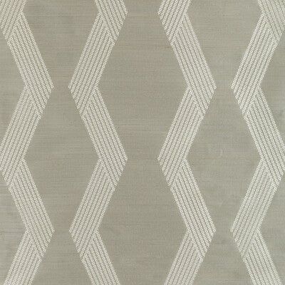 KRAVET COUTURE W3835.11.0 CHAINLINK EMB SISAL GREY Wallpaper - Eade's Wallpaper