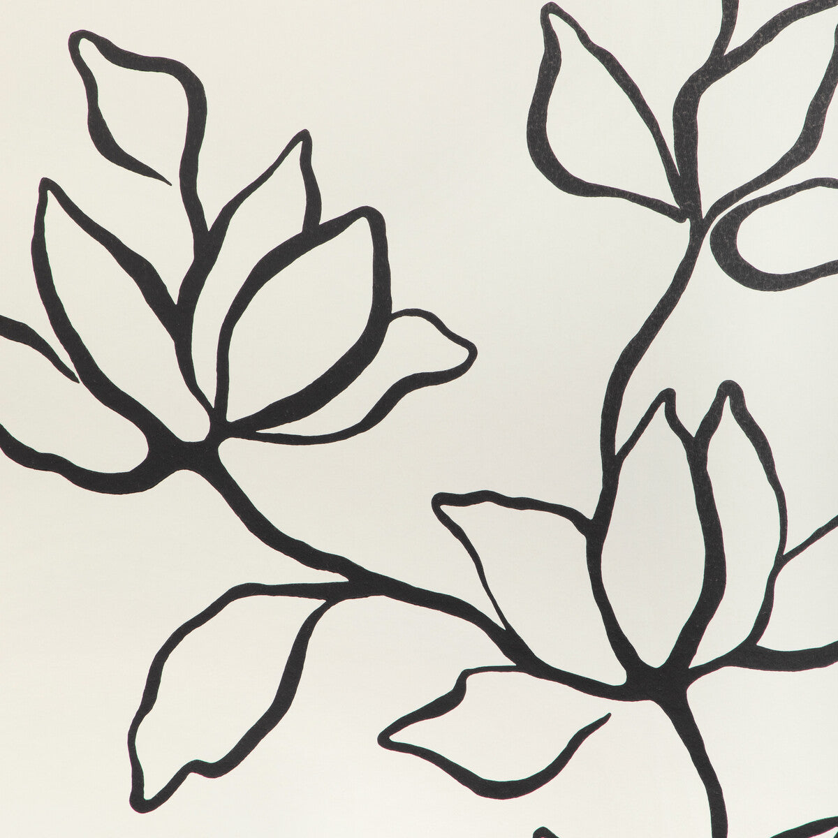 KRAVET COUTURE W3886.8.0 FLORAL SKETCH WP ONYX Wallpaper - Eade's Wallpaper