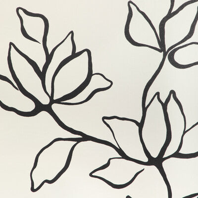 KRAVET COUTURE W3886.8.0 FLORAL SKETCH WP ONYX Wallpaper - Eade's Wallpaper