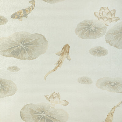 KRAVET COUTURE W4144.1611.0 LOTUS POND MICA WP PEARL Wallpaper - Eade's Wallpaper