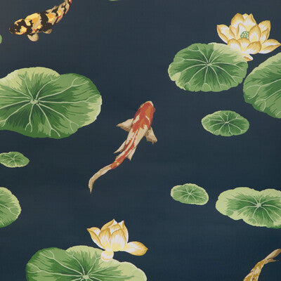 KRAVET COUTURE W4146.315.0 LOTUS POND WP LAGOON Wallpaper - Eade's Wallpaper
