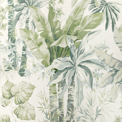 KRAVET COUTURE W4148.315.0 JUNGLEWOOD PNL BLUE SAGE Wallpaper - Eade's Wallpaper