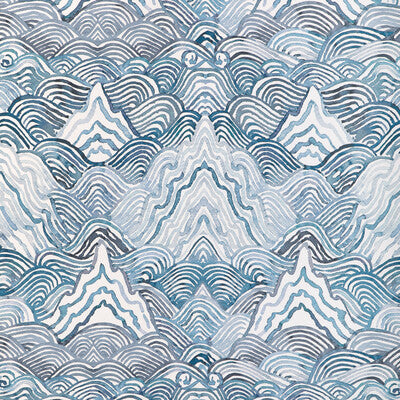 KRAVET COUTURE W4150.550.0 SHANGRI LA WP INDIGO Wallpaper - Eade's Wallpaper