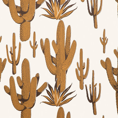 KRAVET COUTURE W4260.404.0 CACTI LAND WP SAFFRON Fabric - HARWOOD STEIGER WALLCOVERING