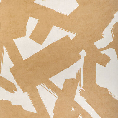 KRAVET COUTURE W4267.16.0 BOLD LINES WP CAMEL Fabric - ART DISTRICT WALLCOVERING