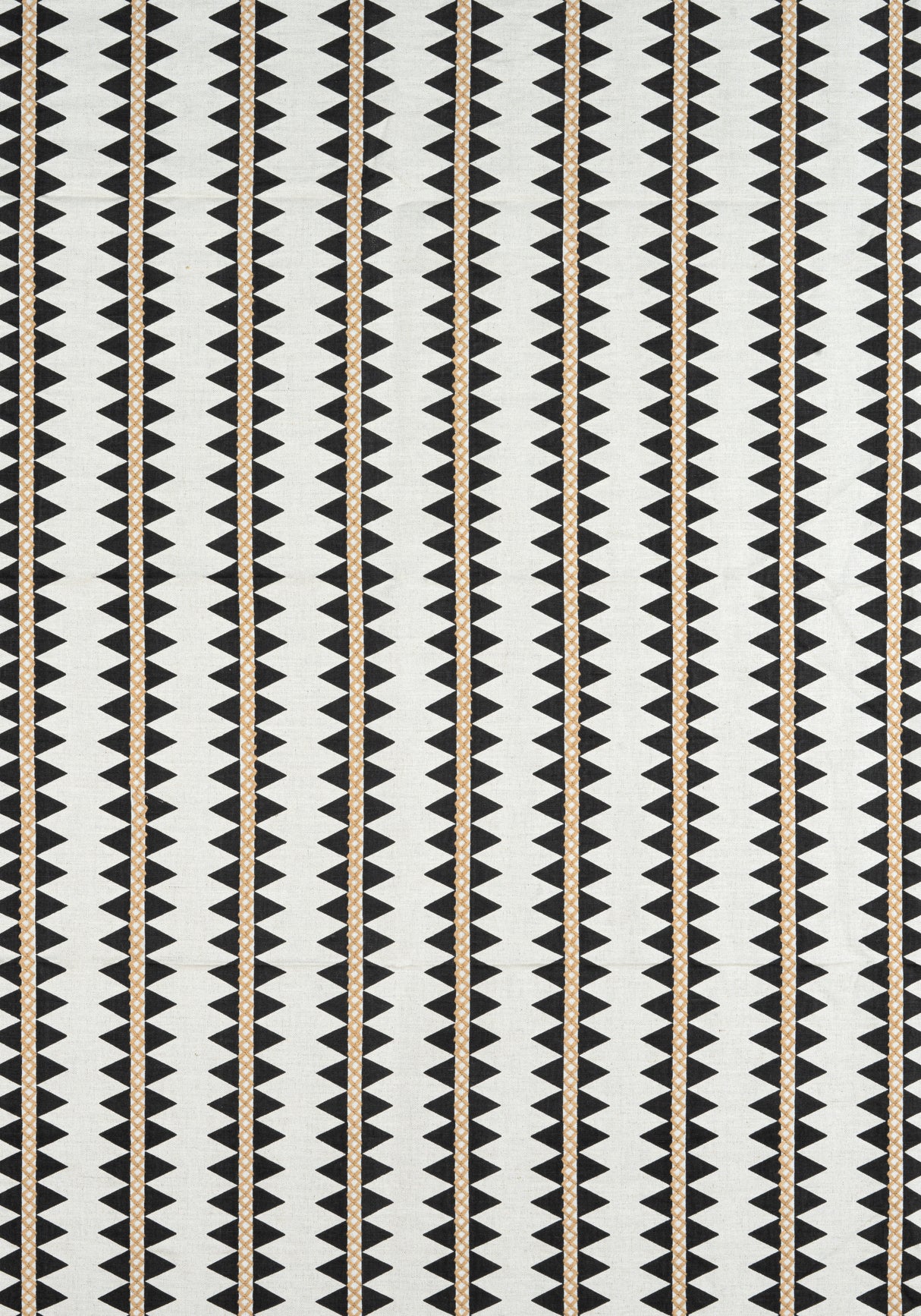 Thibaut W713240 RENO STRIPE EMBROIDERY Black Fabric