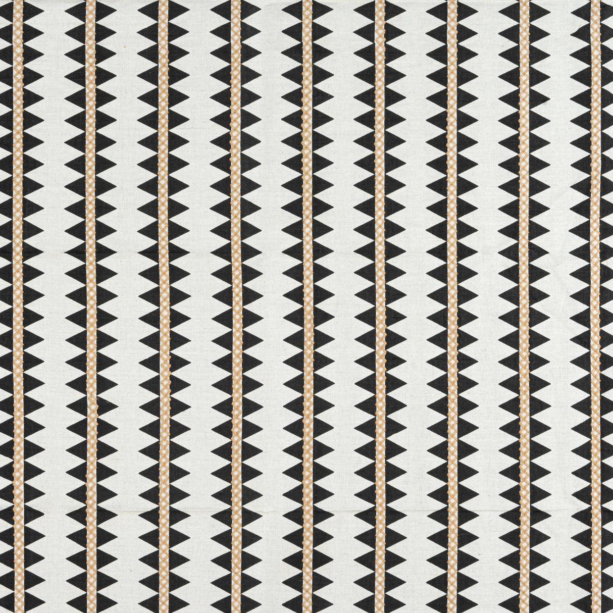 Thibaut W713240 RENO STRIPE EMBROIDERY Black Fabric