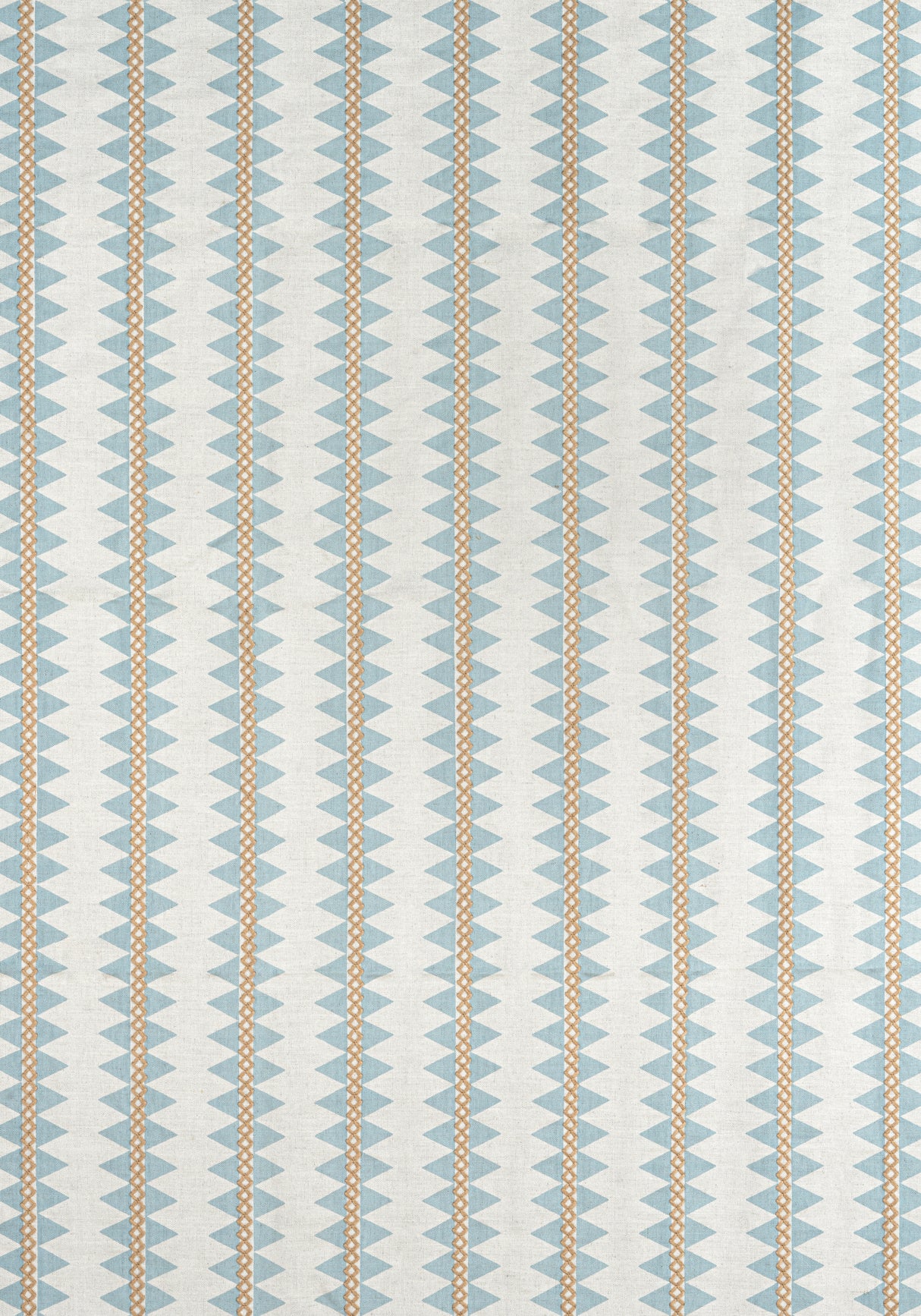 Thibaut W713241 RENO STRIPE EMBROIDERY Spa Blue Fabric