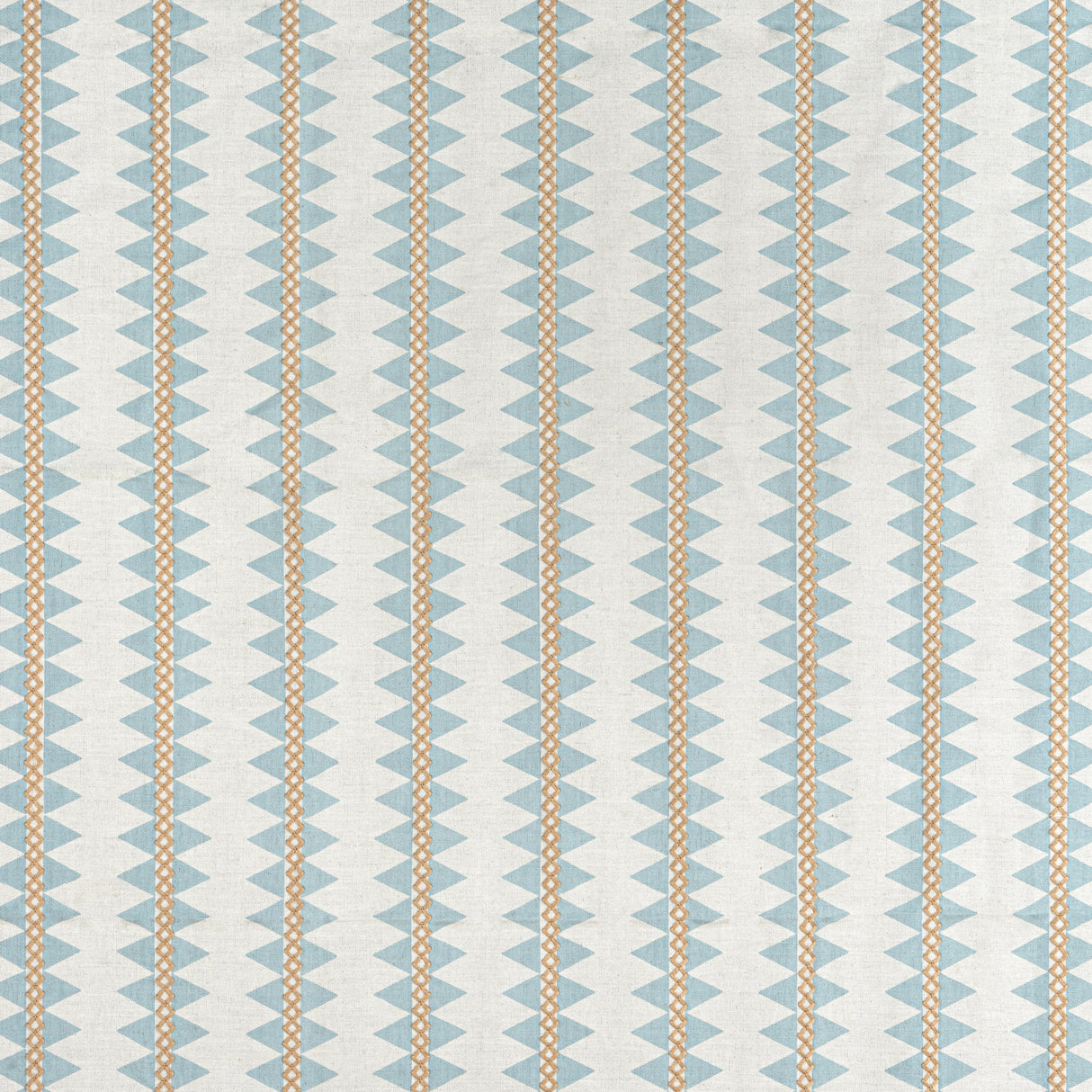 Thibaut W713241 RENO STRIPE EMBROIDERY Spa Blue Fabric