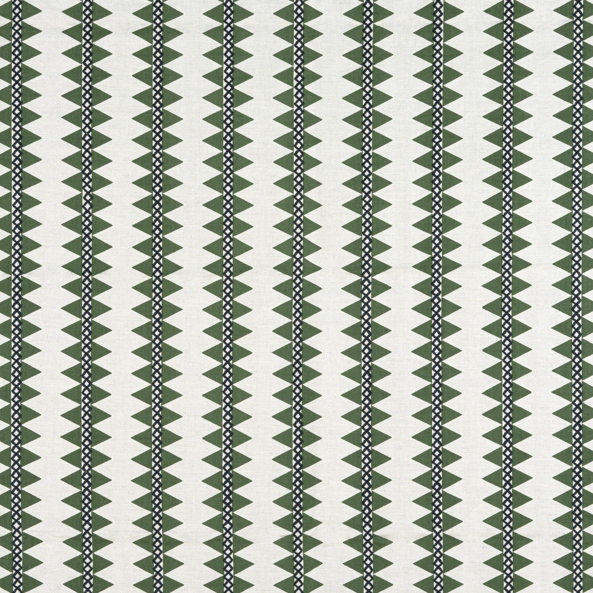 Thibaut W713242 RENO STRIPE EMBROIDERY Green Fabric