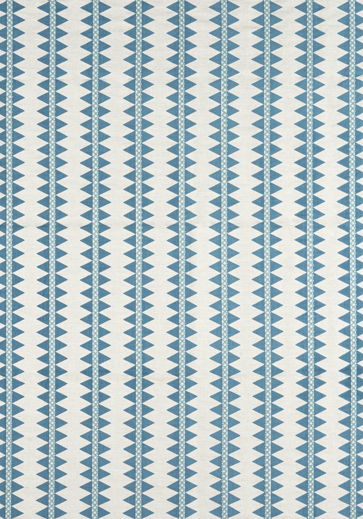 Thibaut W713243 RENO STRIPE EMBROIDERY Teal Fabric