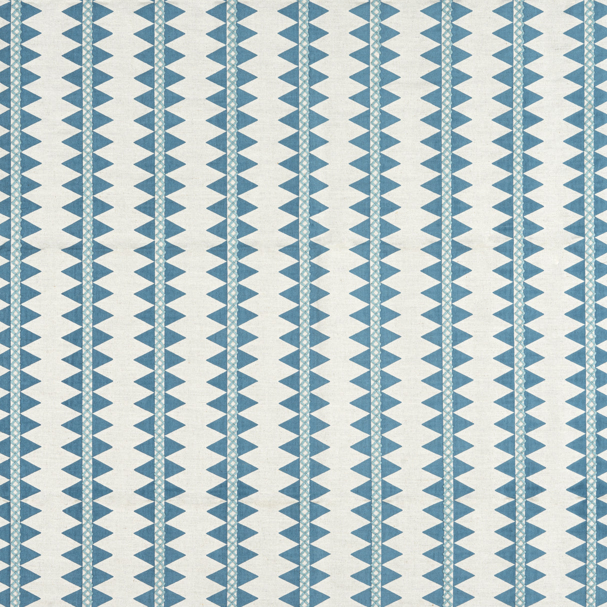 Thibaut W713243 RENO STRIPE EMBROIDERY Teal Fabric
