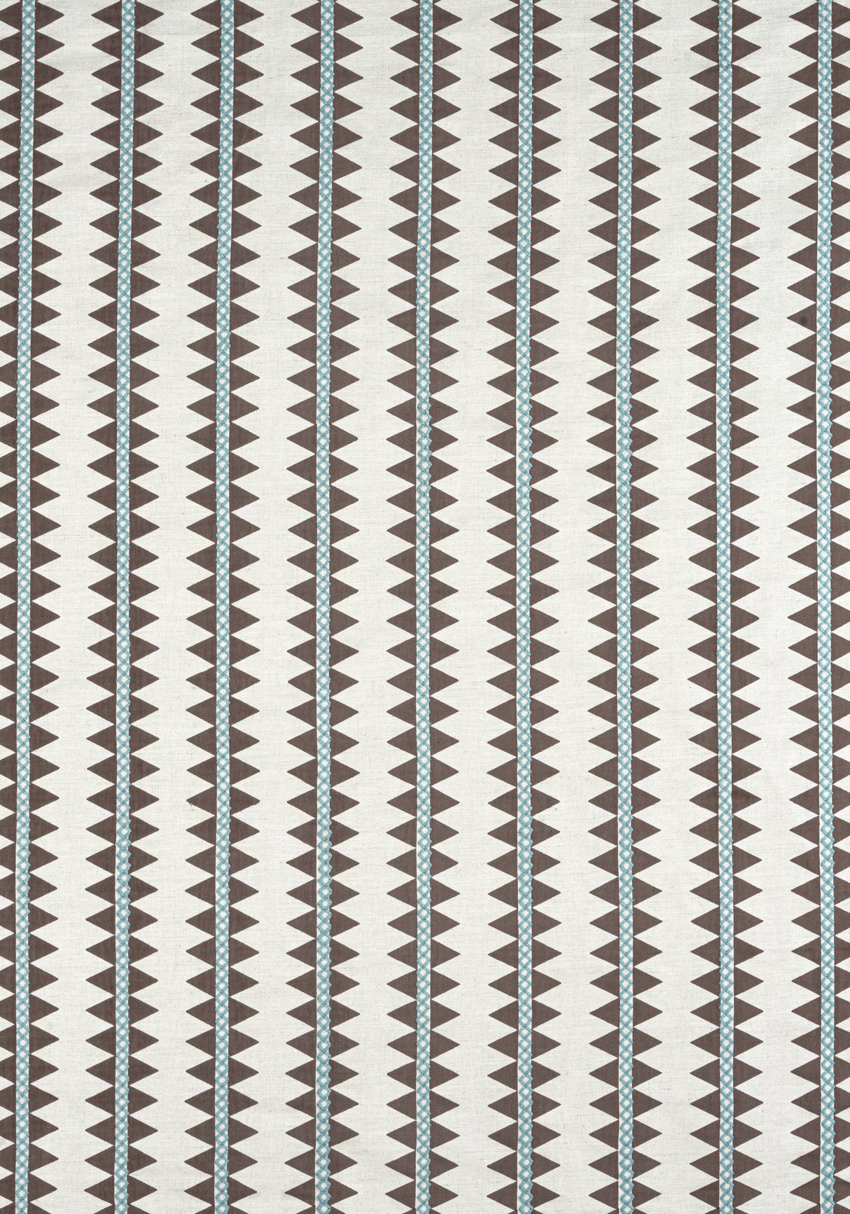 Thibaut W713246 RENO STRIPE EMBROIDERY Brown Fabric