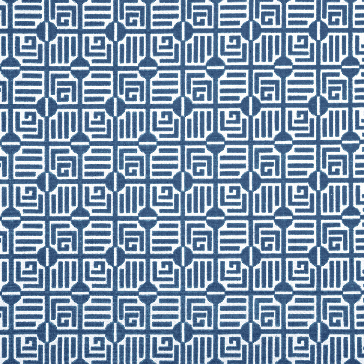 Thibaut W713641 LABYRINTH VELVET Navy Fabric