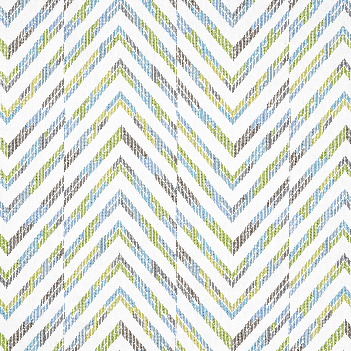 Thibaut W714342 HAMILTON EMBROIDERY Spa Blue Fabric