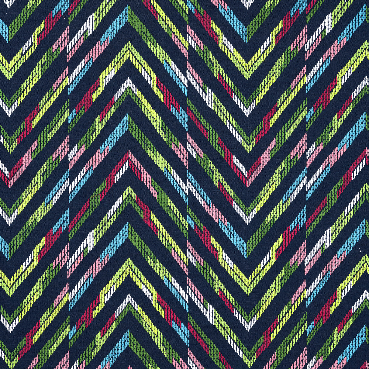 Thibaut W714344 HAMILTON EMBROIDERY Navy Fabric