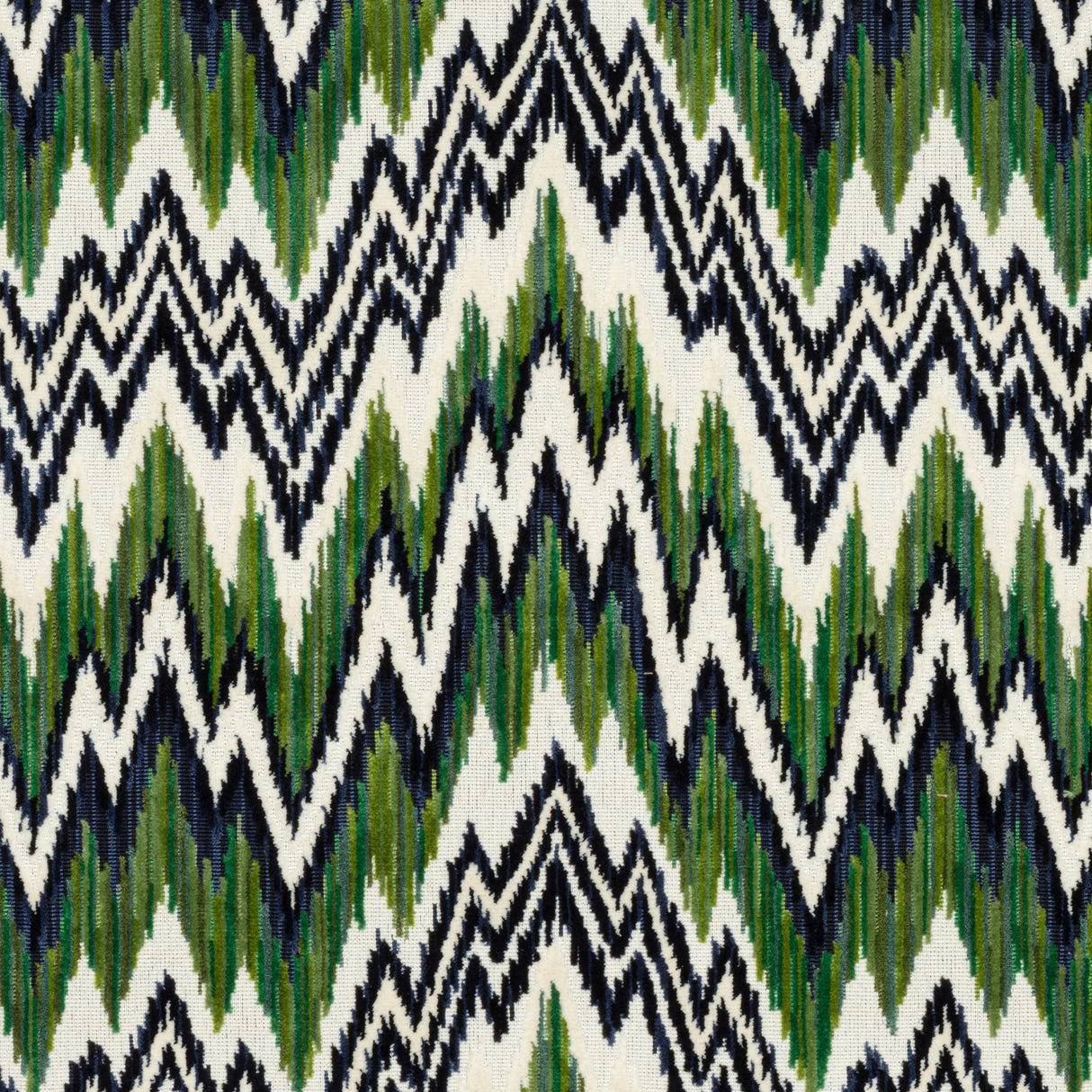 Thibaut W72817 RHYTHM VELVET Emerald and Navy Fabric
