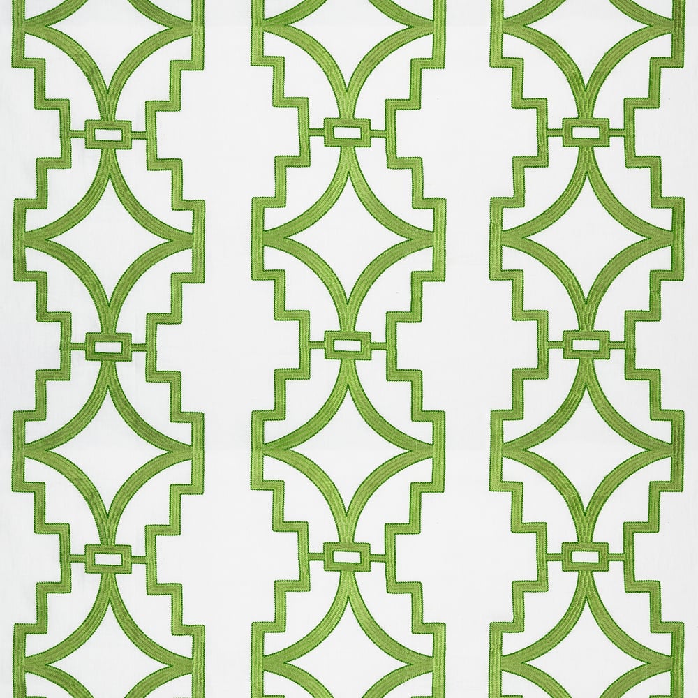 Thibaut W736146 SONGYUE EMBROIDERY Green Fabric