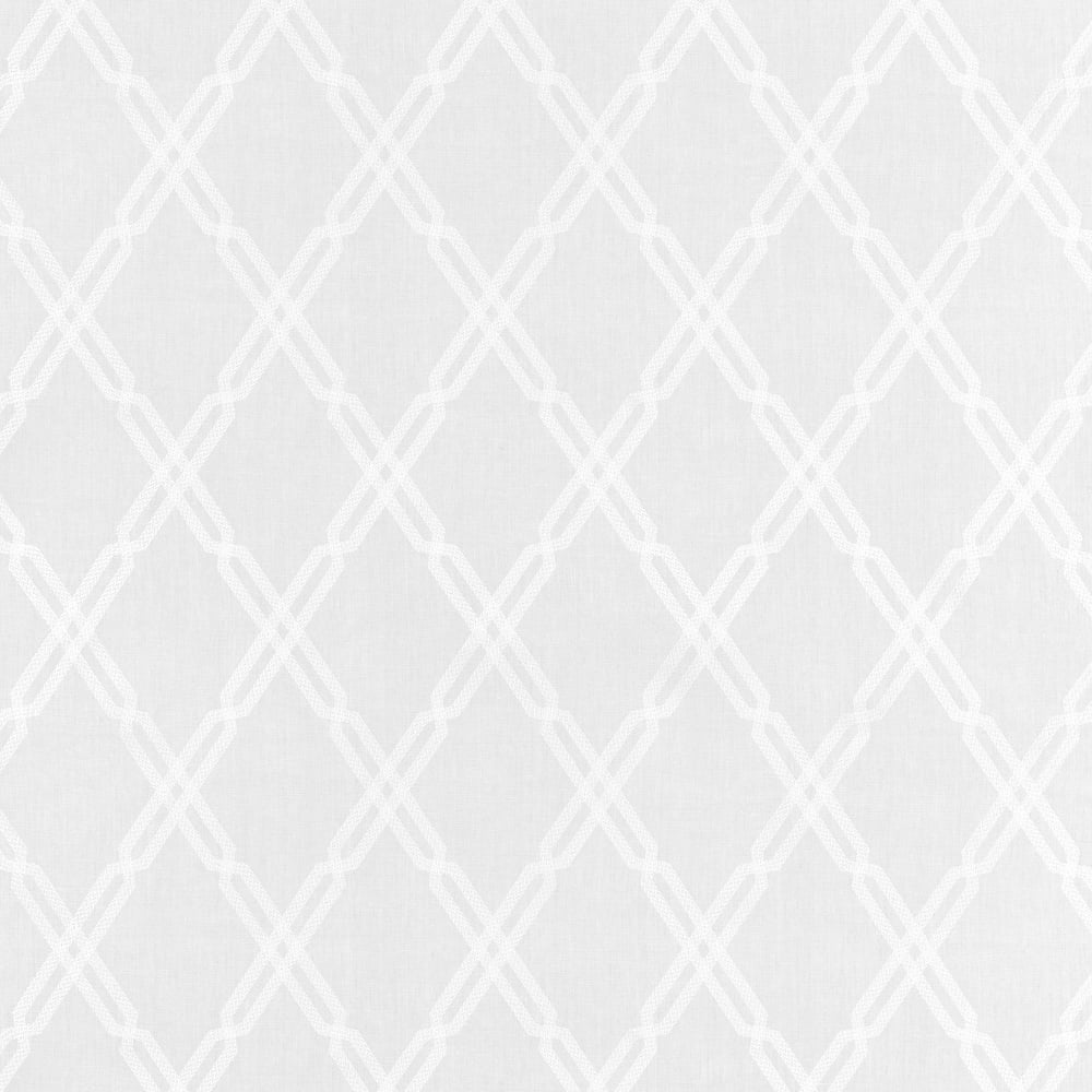 Thibaut W736150 FUSION TRELLIS EMBROIDERY White Fabric
