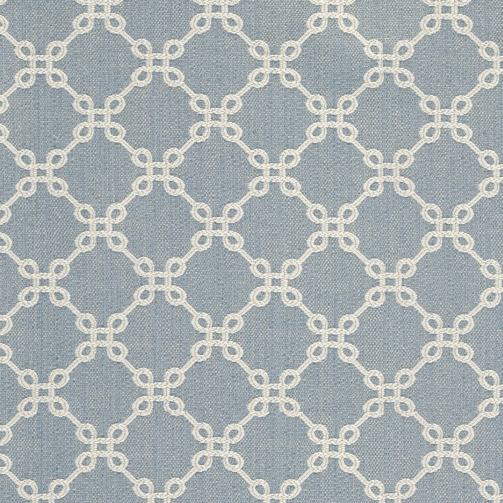 Thibaut BOWEN W74336 in Sky Blue Fabric - WOVEN 3: GEOMETRIC