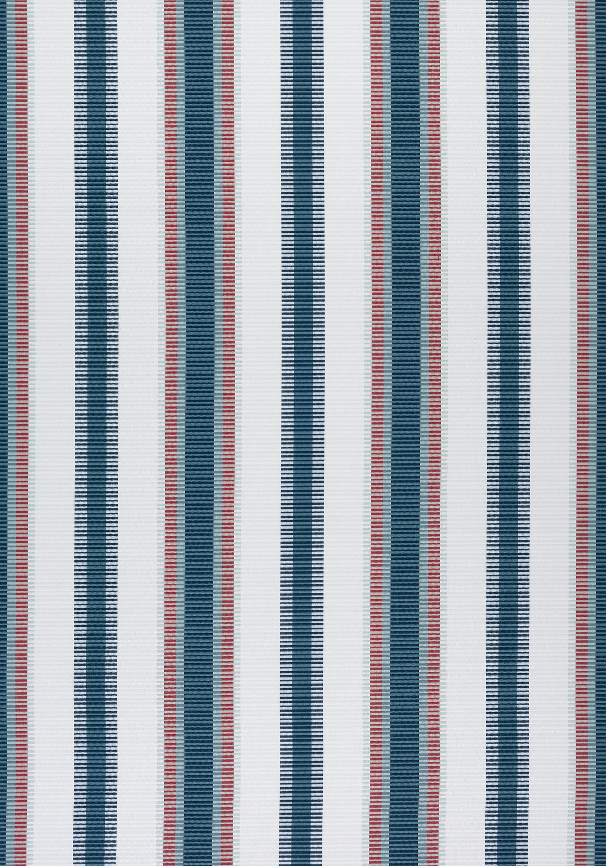 Thibaut W74665 SAMBA STRIPE Teal and Cranberry Fabric