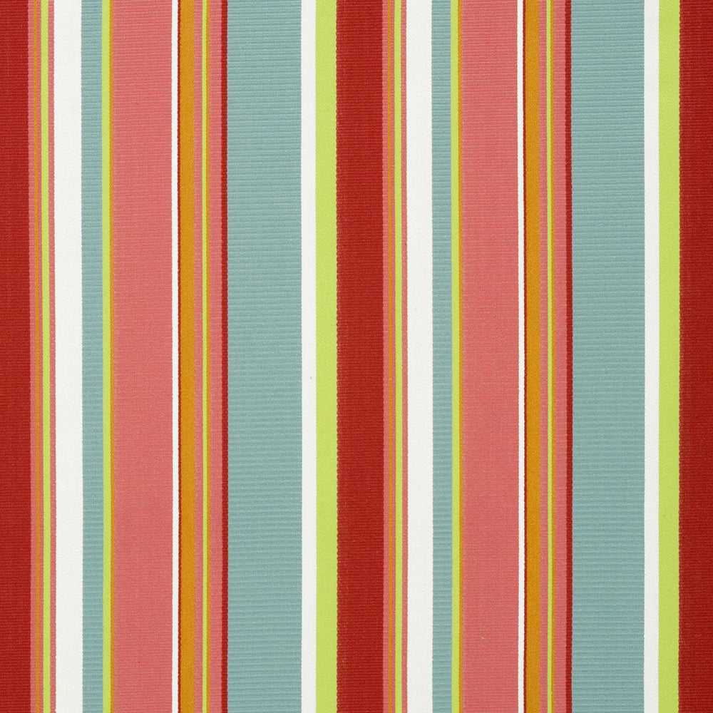Thibaut W77997 BRIGHTON STRIPE Aqua and Pink Fabric