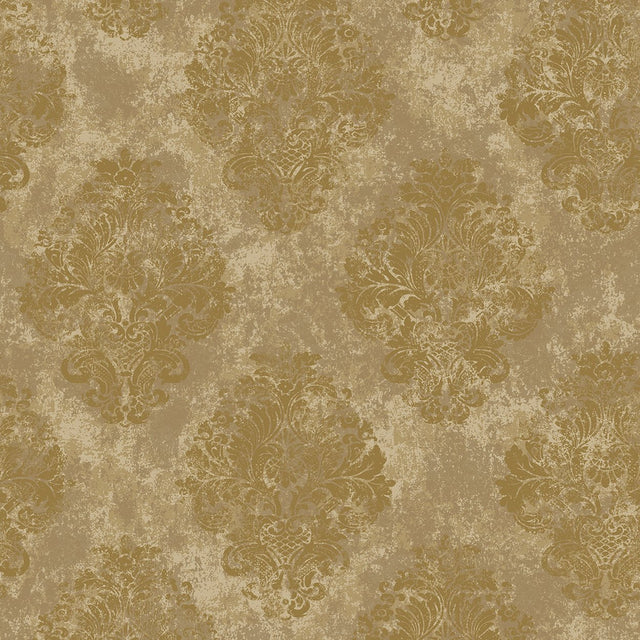 Galerie W78225 Gold Metallic Damask - Eade's Wallpaper
