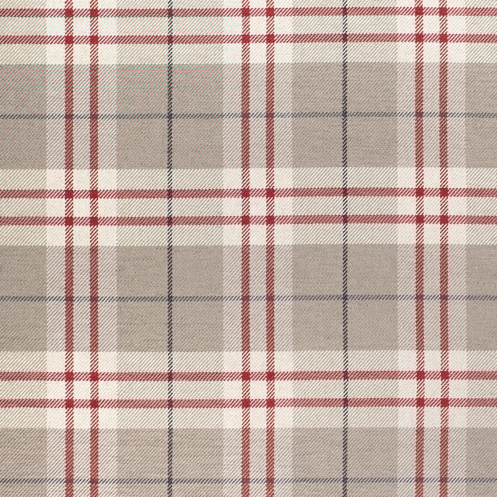 Thibaut W80084 PERCIVAL PLAID Camel and Red Fabric