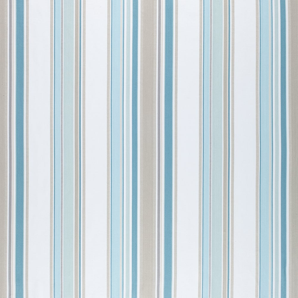 Thibaut W80101 BARNEGAT STRIPE Linen on Aqua Fabric