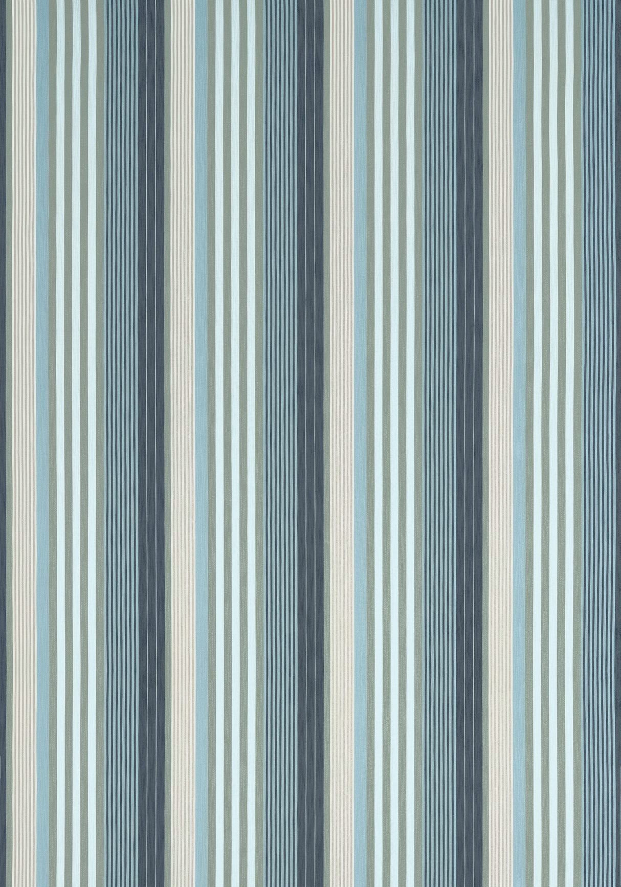 Thibaut W81704 ESPRIT STRIPE Navy and Sky Fabric