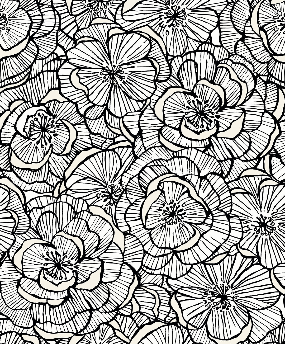 Seabrook Designs WH40810 Alejandra Floral Wallpaper