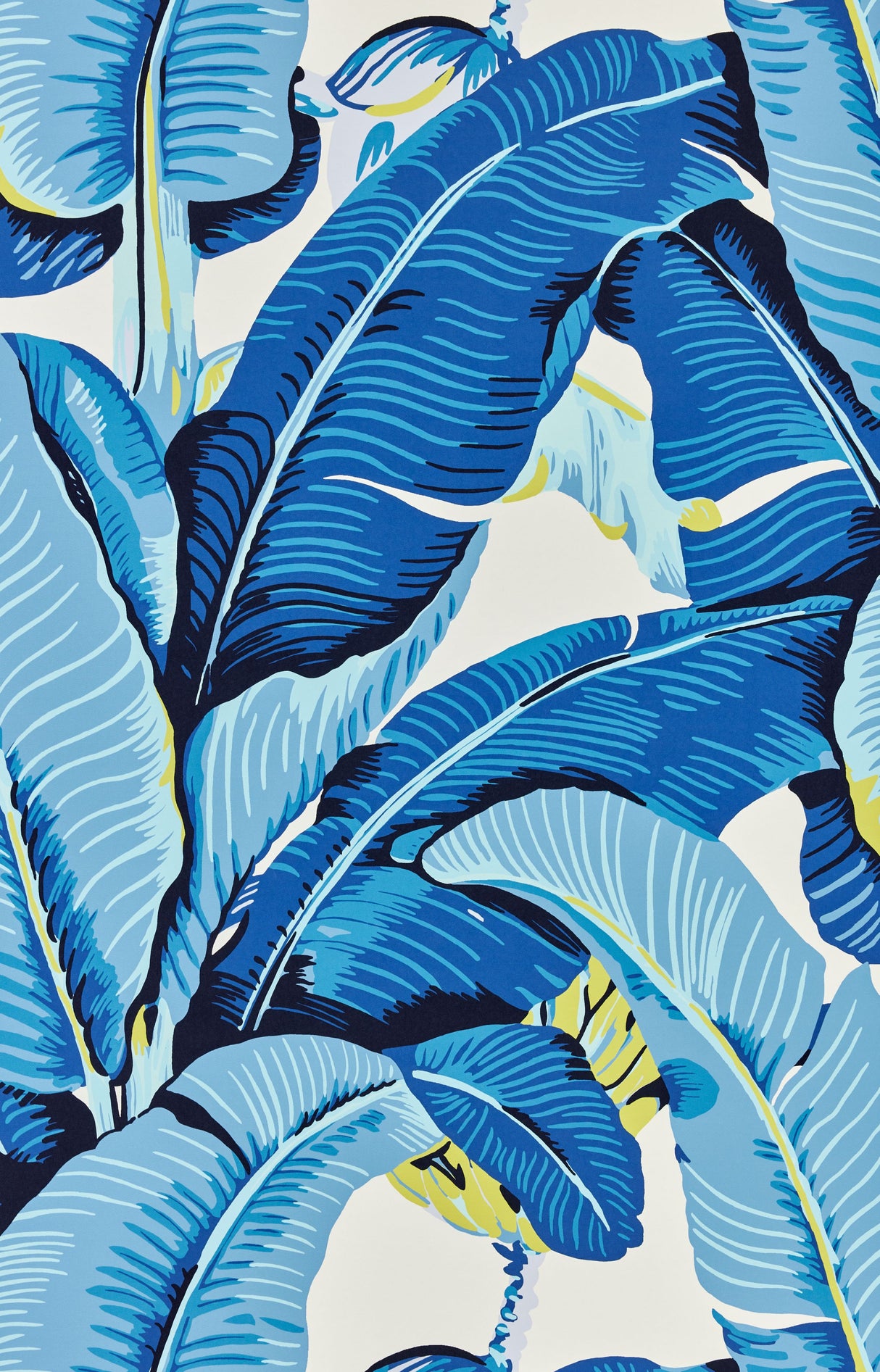 Scalamandre WHN000344000M BLUE LAGOON HINSON PALM WALLPAPER - Eade's Wallpaper