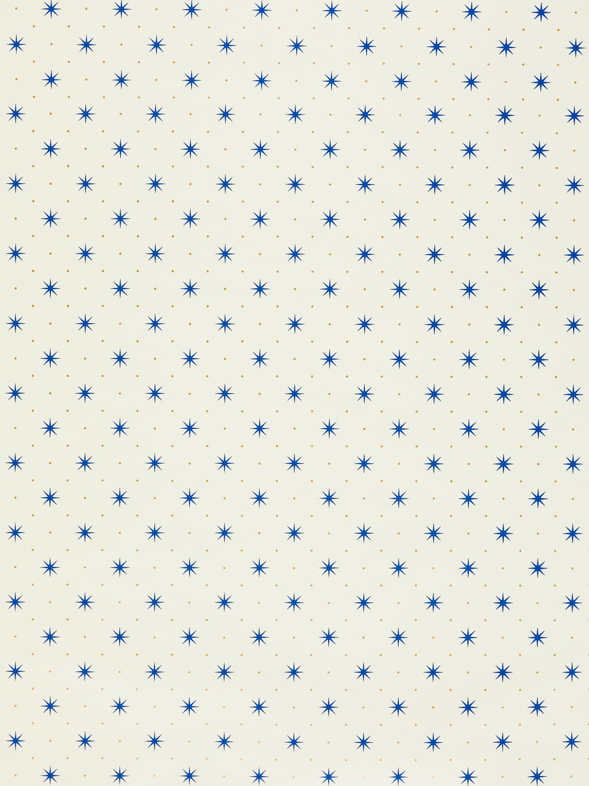 Scalamandre WHN000BP1003D BLUE & GOLD ON WHITE TRIXIE WALLPAPER - Eade's Wallpaper