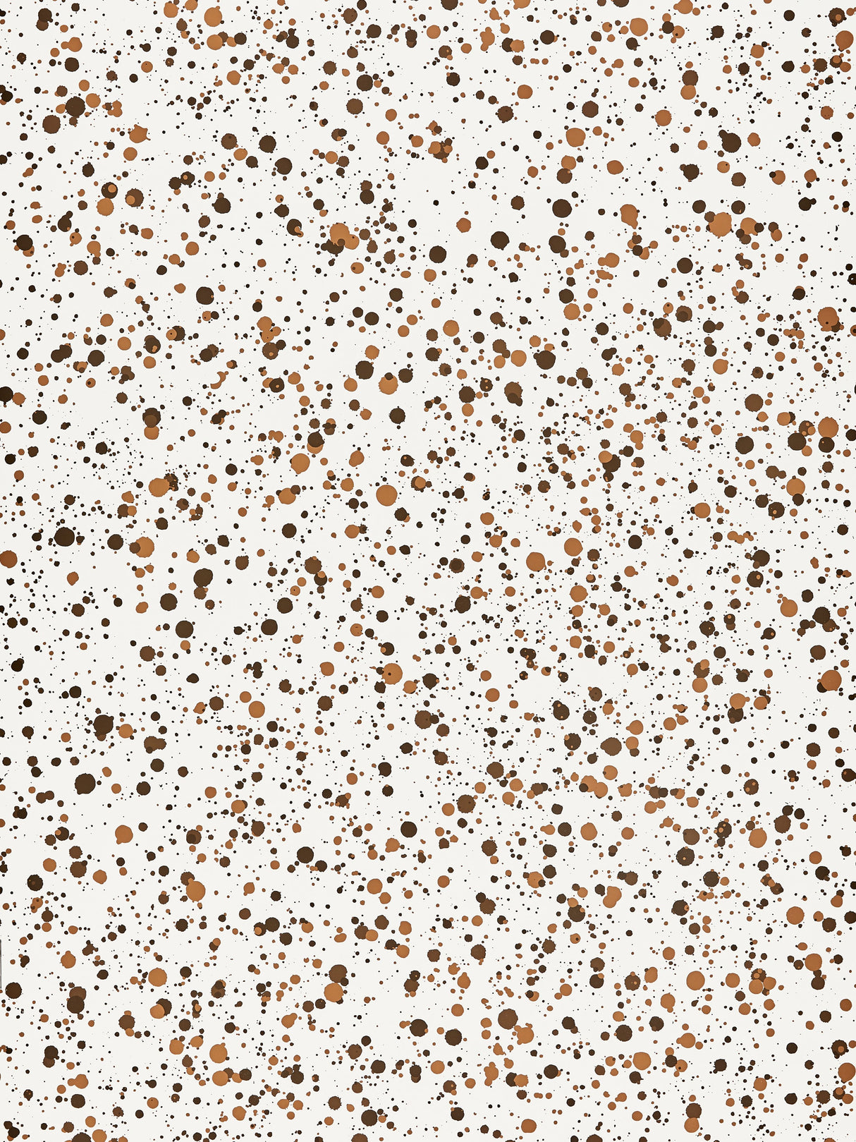 Scalamandre WHN000CP0153 BROWN ON WHITE SPATTER WALLPAPER - Eade's Wallpaper