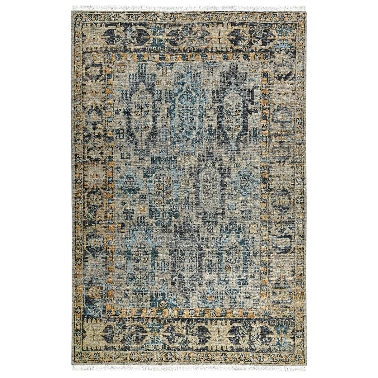 Amer Rugs WIL-9 Willow Southwestern Tribal /Aqua Area Rug