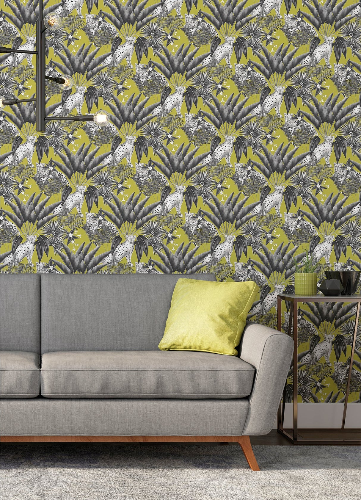 Ohpopsi WLD53105W Augustus Grey Jungle Cheetah Wallpaper