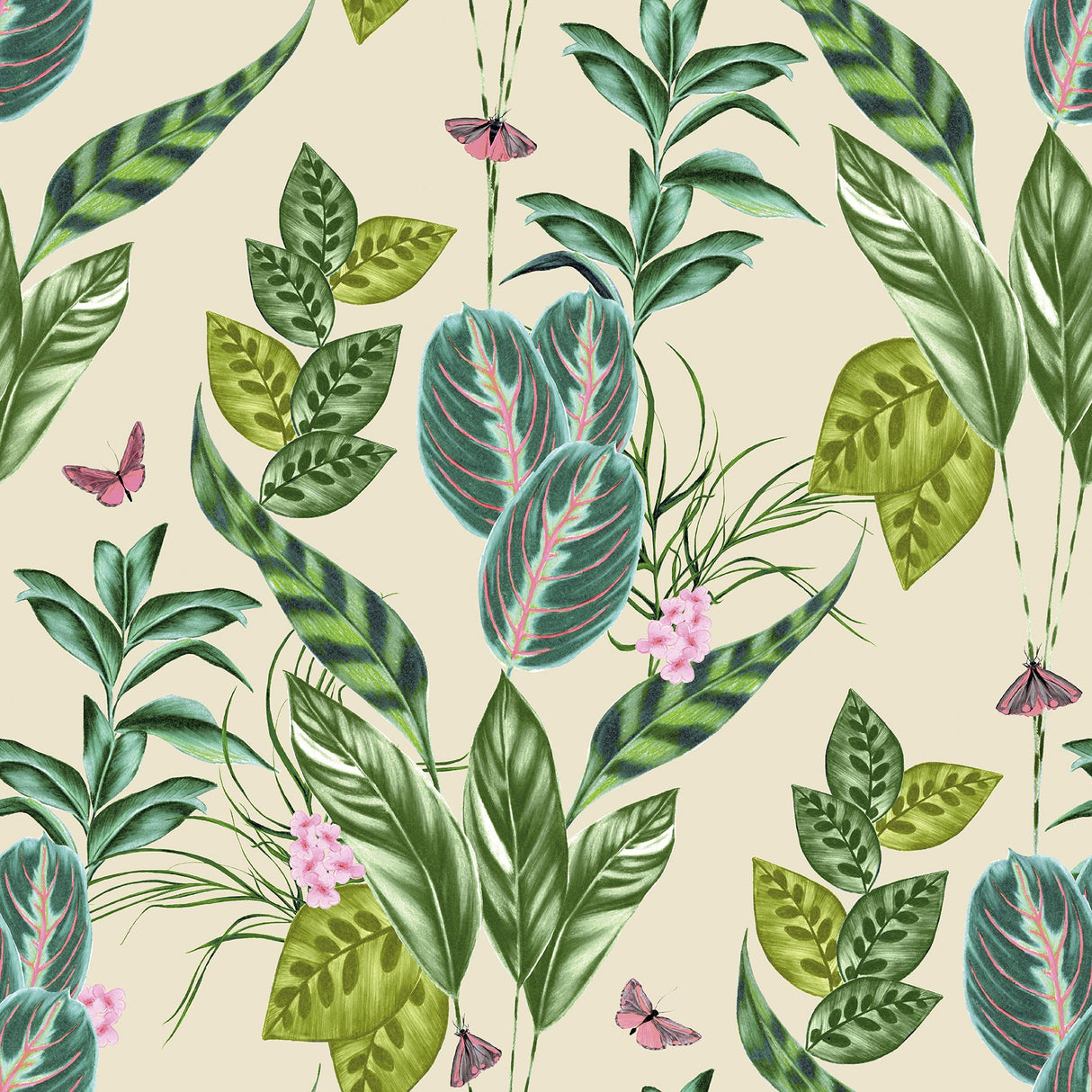 Ohpopsi WLD53123W Spirit Green Tropical Foliage Wallpaper