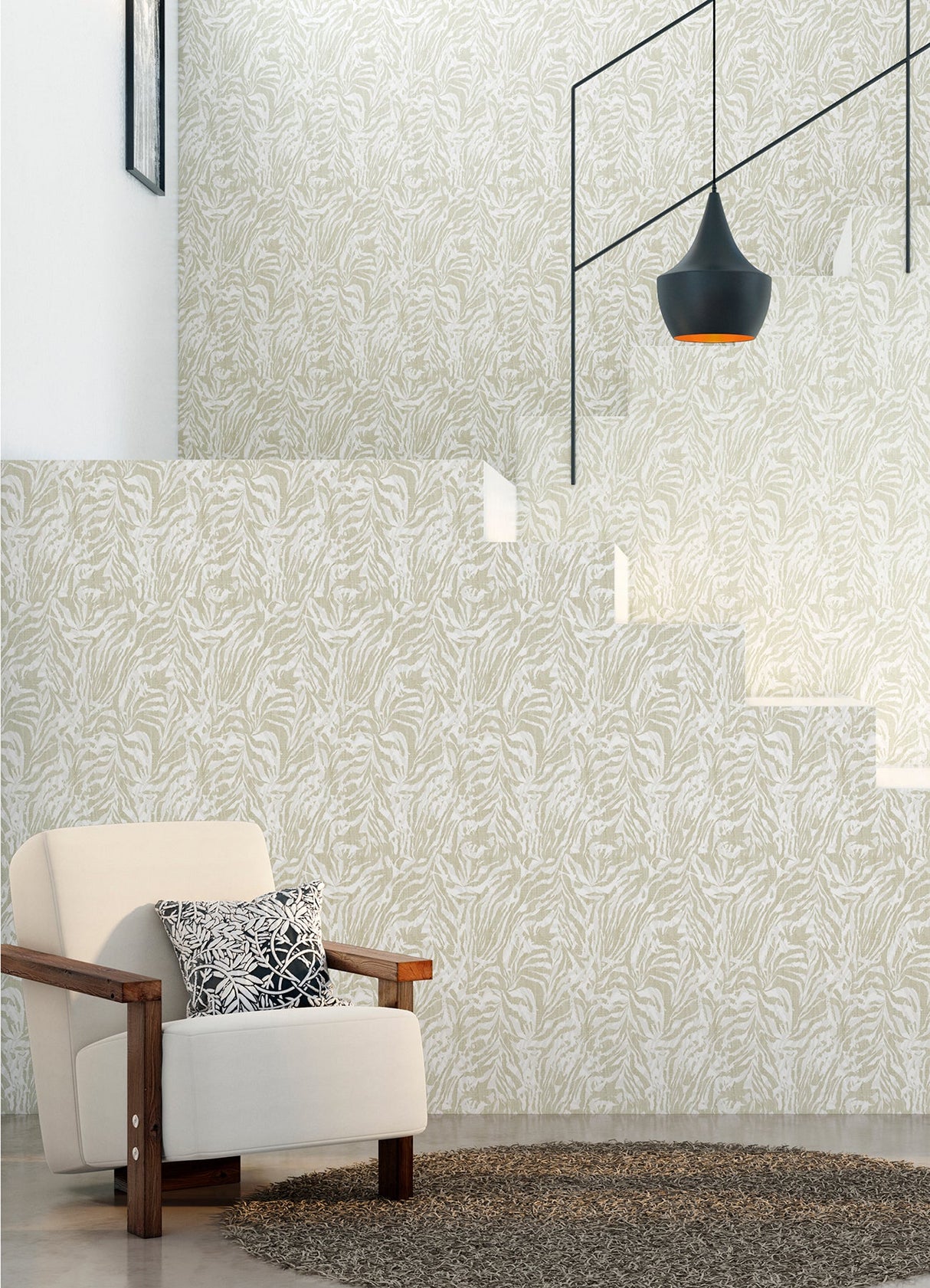 Ohpopsi WLD53134W Davy Taupe Zebra Wallpaper