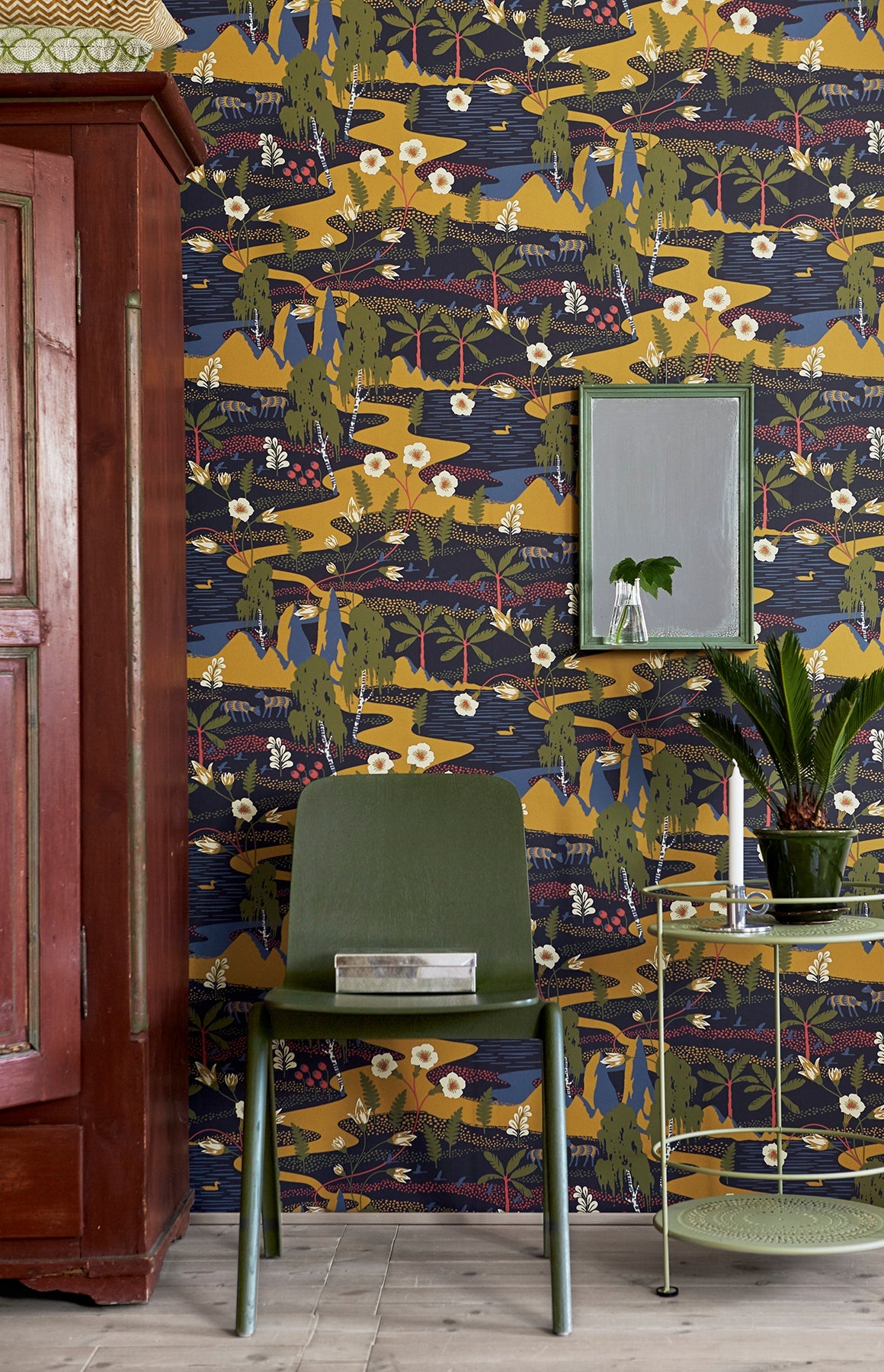 Wall Vision WV1479 Magisk Navy Oasis Wallpaper