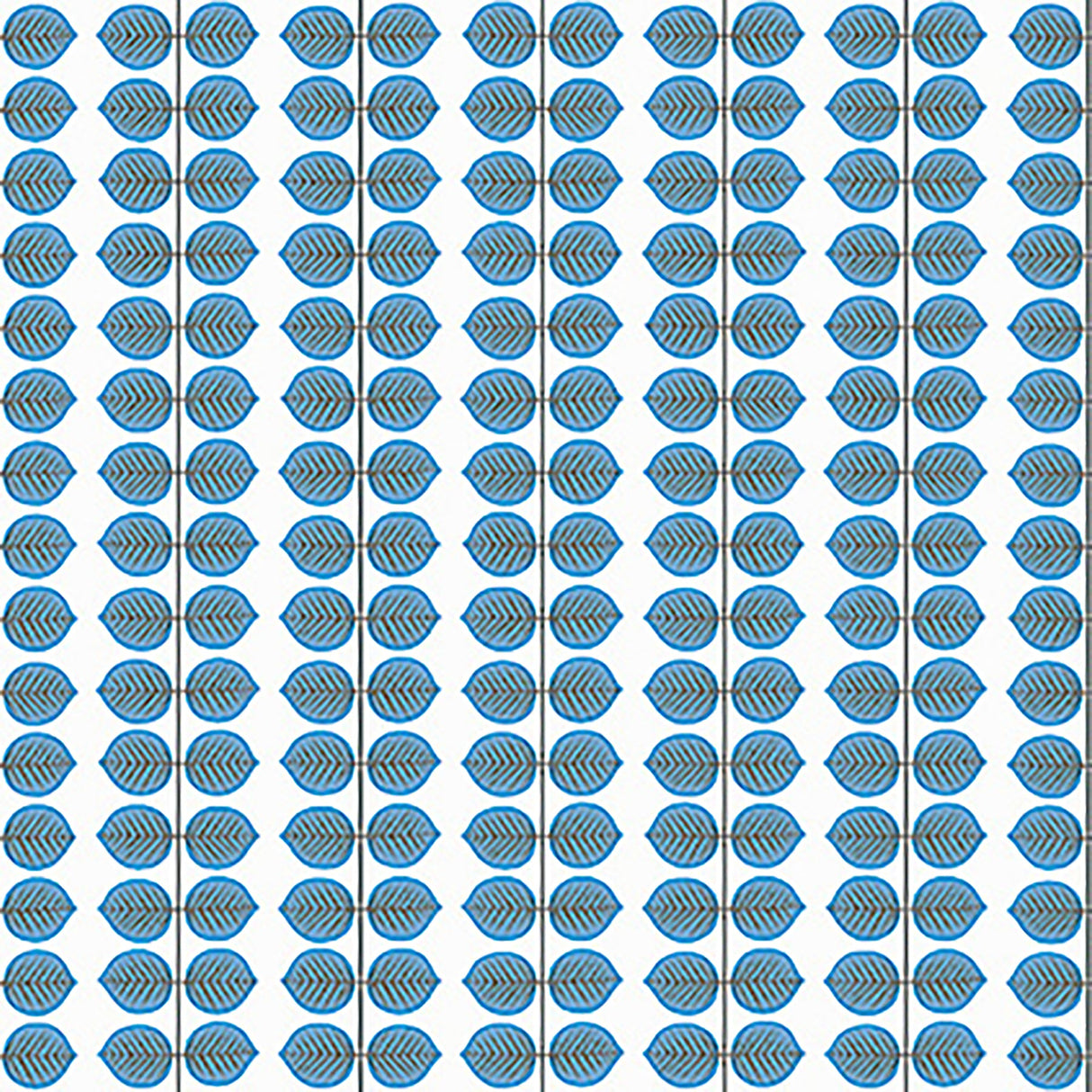 Wall Vision WV1752 Berså Blue Leaf Wallpaper