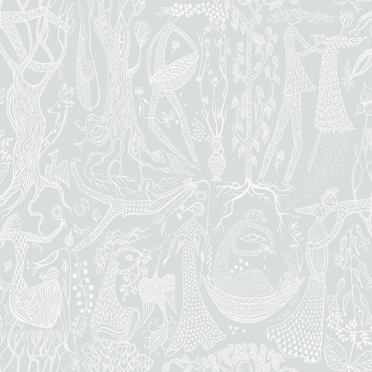 Wall Vision WV1761 Poem d ´Amour Sage Folk Wallpaper