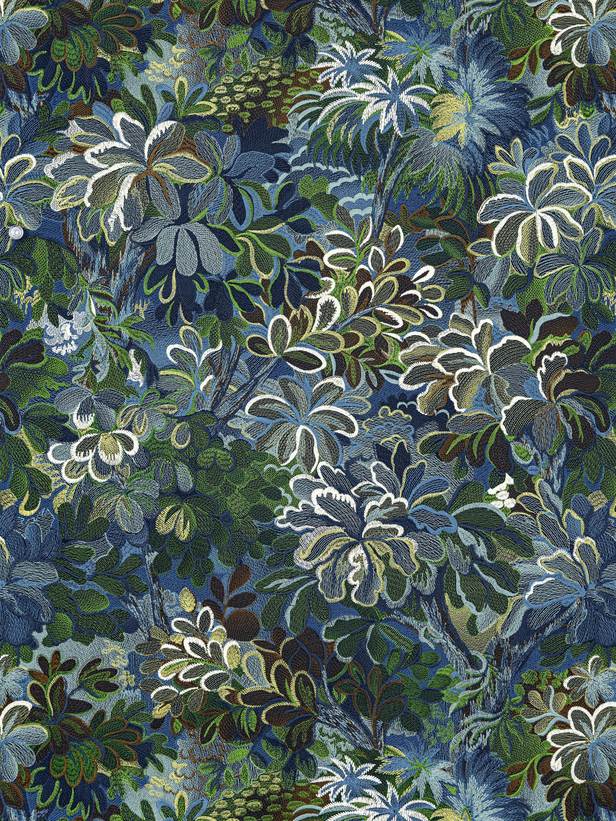 Scalamandre WW 0003WP88590 MIDNIGHT LEAF RIDGE EDGE WALLPAPER - Eade's Wallpaper