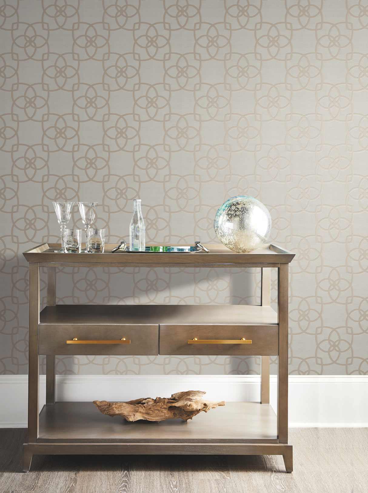 York Y6200203 Serendipity Light Grey & Light Brown Wallpaper