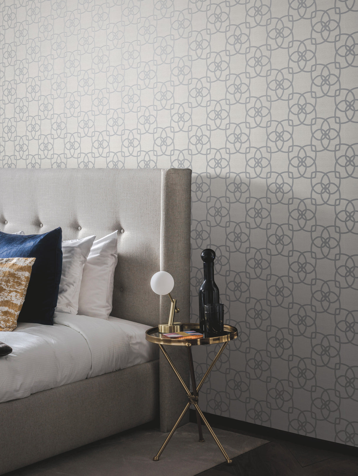 York Y6200205 Serendipity Pale Grey Metallic Wallpaper